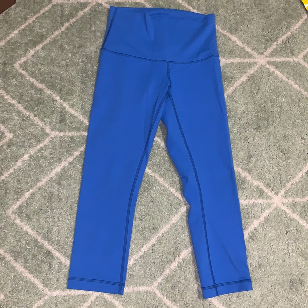 Lululemon Wunder Under Crop Legging Cerulean Blue